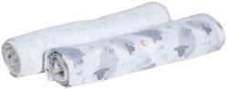 Chicco Takaró és pólya pamut 2 az 1-ben Bárány és medve grey 2db, 110x110 cm (10991-9109)