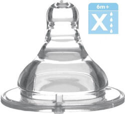  BABYONO Classic szilikon etetőcumi, kása, 6hó+ (1207-BO)