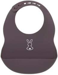  NATTOU Szilikon előke rögzítéssel sötét lila BPA mentes (877053)