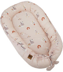 EKO Bölcső kétoldalas pamut My farm Stars Powder pink 90x60 cm a babának (CO-10-MY-FARM-STARS)