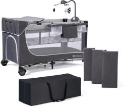 KinderKraft SELECT Utazóágy Leody kiegészítőkkel Leody Grey, Premium (KCLEOD00GRY00AC)