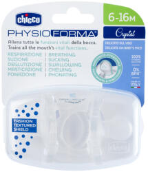  CHICCO Physio Luxe teljesen szilikon cumi 6-12m crystal 2 db (73087-31)