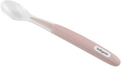  BABYONO Szilikon kanál puha végű rózsaszín 6m+ (1069-BOp)