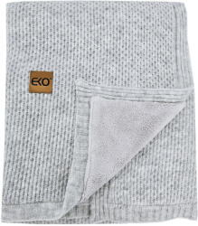  EKO Kötött takaró béléssel Szürke 100x80 cm (PLE-97-GREY)