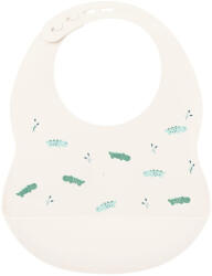  NATTOU szilikonos előke csattal, BPA-mentes, fehér (876421)