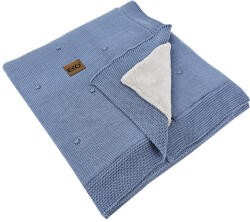  EKO Kötött takaró béléssel Farmer 100x80 cm (PLE-95-JEANS)