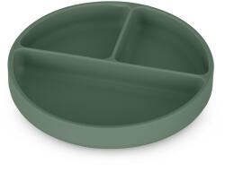  PETITE&MARS Szilikon osztott tányér, kerek Take&Match Misty Green 6m+ (715817)
