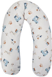 EKO Szoptatós párna Velvet Zsiráf kék 180 cm (PO-27-Giraffe)