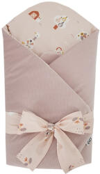 EKO Takaró pamutból kókusz kivehető betéttel VELVET My farm Powder pink 75x75 cm (RO-27-MY-FARM)