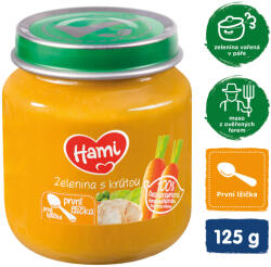  HAMI Zöldség pulykahússal (125 g) - hús-zöldség bébiétel (109908)
