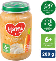  HAMI Rizs csirkehússal (200 g) - hús-zöldség alapú bébiétel (125057)
