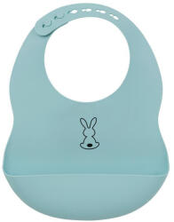  NATTOU Szilikon előke rögzítéssel világoskék BPA mentes (877039)