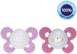  CHICCO Physio Comfort szilikon cumi éjszakai 16-36m lány - csillagok/mackó 2 db (74935-41A)