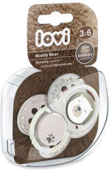 LOVI Szilikon cumi dinamikus Buddy Bear 3-6h 2 db (22-864-2)