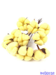  Drótos szárú gyapot 10db 5-6 cm fej - Sárga