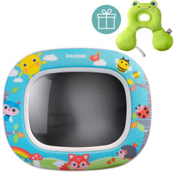  BENBAT Zrkadielko detské Night&Day - lesní kamaráti 0m+ Nákrčník s opierkou hlavy, žabka 0-12 m (VP-F187173)