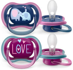 Philips SCF349/22 játszócumi Ultra air 18hó+ lányos (elefánt), 2db (9016599)