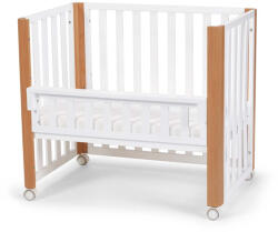 KinderKraft SELECT Koya fa gyermekágy rácsos funkcióval, beleértve a matracot White, Premium (KFKOYA00WHT0000)