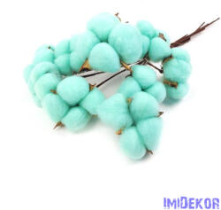  Drótos szárú gyapot 10db 5-6 cm fej - Menta