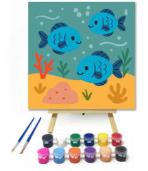  Vidám Halacskák a Tenger Mélyén - gyerek számfestő készlet