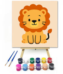  Cuki Oroszlánkölyök a Szavannán - gyerek számfestő készlet