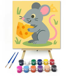  Cuki Egérke Sajttal - gyerek számfestő készlet