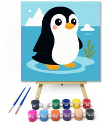 Számfestő Cuki Pingvin a Jégmezőn - gyerek számfestő készlet (crea6655)