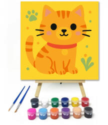  Mosolygós Cirmos Cica - gyerek számfestő készlet