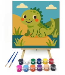  Cuki Dinó a Zöld Szavannán - gyerek számfestő készlet