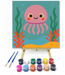  Mosolygós Medúza a Tenger Mélyén - gyerek számfestő készlet