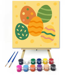  Vidám Húsvéti Tojások Kavalkádja - gyerek számfestő készlet