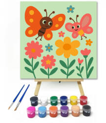  Vidám Pillangók a Virágok Között - gyerek számfestő készlet