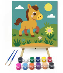  Vidám Kispóni a Virágos Réten - gyerek számfestő készlet