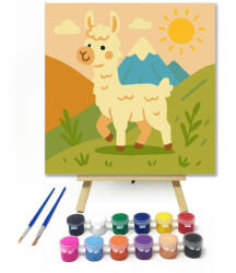  Vidám Lámácska a Hegyek Között - gyerek számfestő készlet