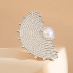  Ívelt formájú divatgyűrű - ezüst színben