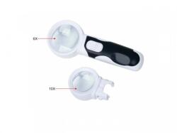 INSIZE Lupa cu 2 lentile INSIZE, marire 6x si 10x, cu iluminare LED (7522-610)