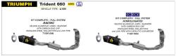 Arrow Exhaust Sistem complet de evacuare ARROW Veloce pentru Triumph Trident 660