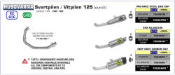 Arrow Exhaust Tobă finală ARROW Indy Race pentru Husqvarna Svartpilen / Vitpilen 125 2021-2023, Aluminiu închis (Dark)