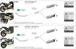 Arrow Exhaust Tobă finală ARROW Race-Tech pentru Honda NC 750 X 2014-2020, Aluminiu închis (Dark) - brsmoto - 2 097,00 RON