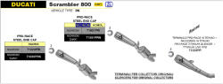 Arrow Exhaust Tobă finală ARROW Pro-Race pentru Ducati Scrambler 800 2021-2022, Oțel inoxidabil