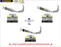 Arrow Exhaust Sistem complet de evacuare ARROW Indy Race pentru Kawasaki NINJA 650 2021-2023, Titan