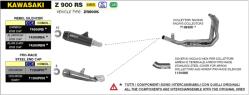 Arrow Exhaust Tobă finală ARROW Pro-Race pentru Kawasaki Z 900 RS 2022-2024, Oțel închis (Dark)