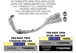 Arrow Exhaust Sistem complet de evacuare ARROW Pro-Race pentru Honda CB 650 R 2019-2023, Oțel închis (Dark)