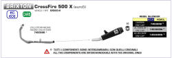 Arrow Exhaust Tobă finală ARROW Rebel pentru Brixton CrossFire 500 X 2021-2024, Oțel închis (Dark) - brsmoto - 3 094,00 RON