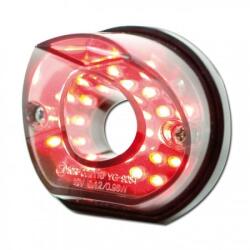  Stop LED moto PIPE negru sticlă fumurie