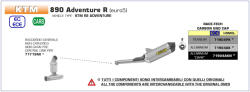 Arrow Exhaust Tobă finală ARROW Race-Tech pentru KTM 890 SMT 2023-2026, Aluminiu închis (Dark)