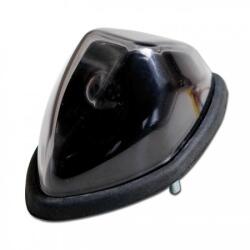 Stop spate LED „Punch | negru cu geam fumuriu | 78x36x50 mm | omologat E