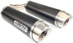 Arrow Exhaust Pereche de tobe finale ARROW Thunder pentru Kawasaki Z 1000 2010-2020, Aluminiu închis (Dark) - brsmoto - 4 577,00 RON