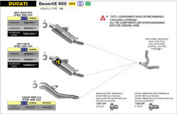 Arrow Exhaust Tobă finală ARROW Indy Race pentru Ducati Desert X 950 2022-2025, Aluminiu
