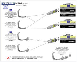 Arrow Exhaust Tobă finală ARROW Thunder pentru Yamaha MT-07 2021-2024, Carbon